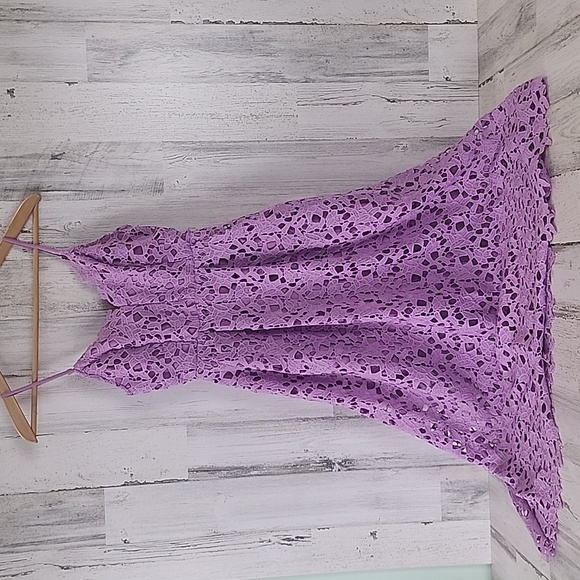 ASTR The Label lilac purple cutwork embroidery sundress adjustable strap Size XS - Picture 1 of 7